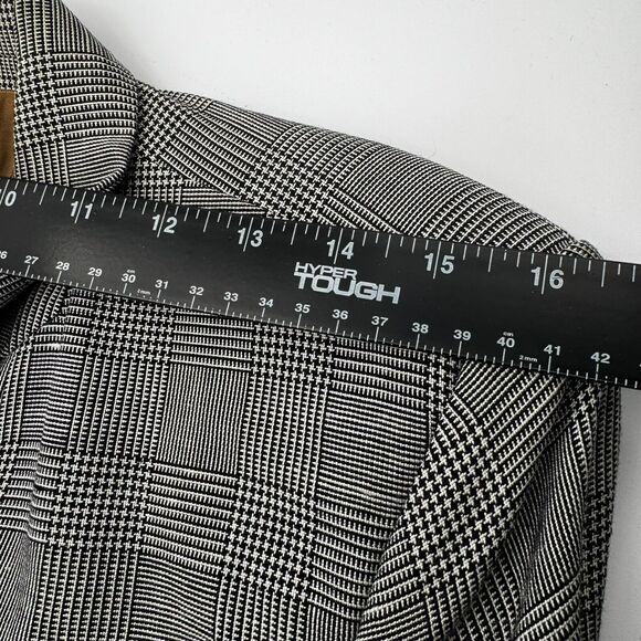 SAVILLE Women's 4 Vintage Black White Houndstooth Plaid Preppy Blazer Skirt Suit - Picture 8 of 16